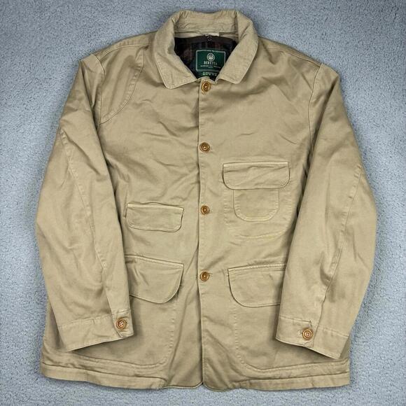 Beretta Other - Beretta Canvas Field Jacket Men’s XL EU 48 Beige Wool Lined Barn Coat Italy